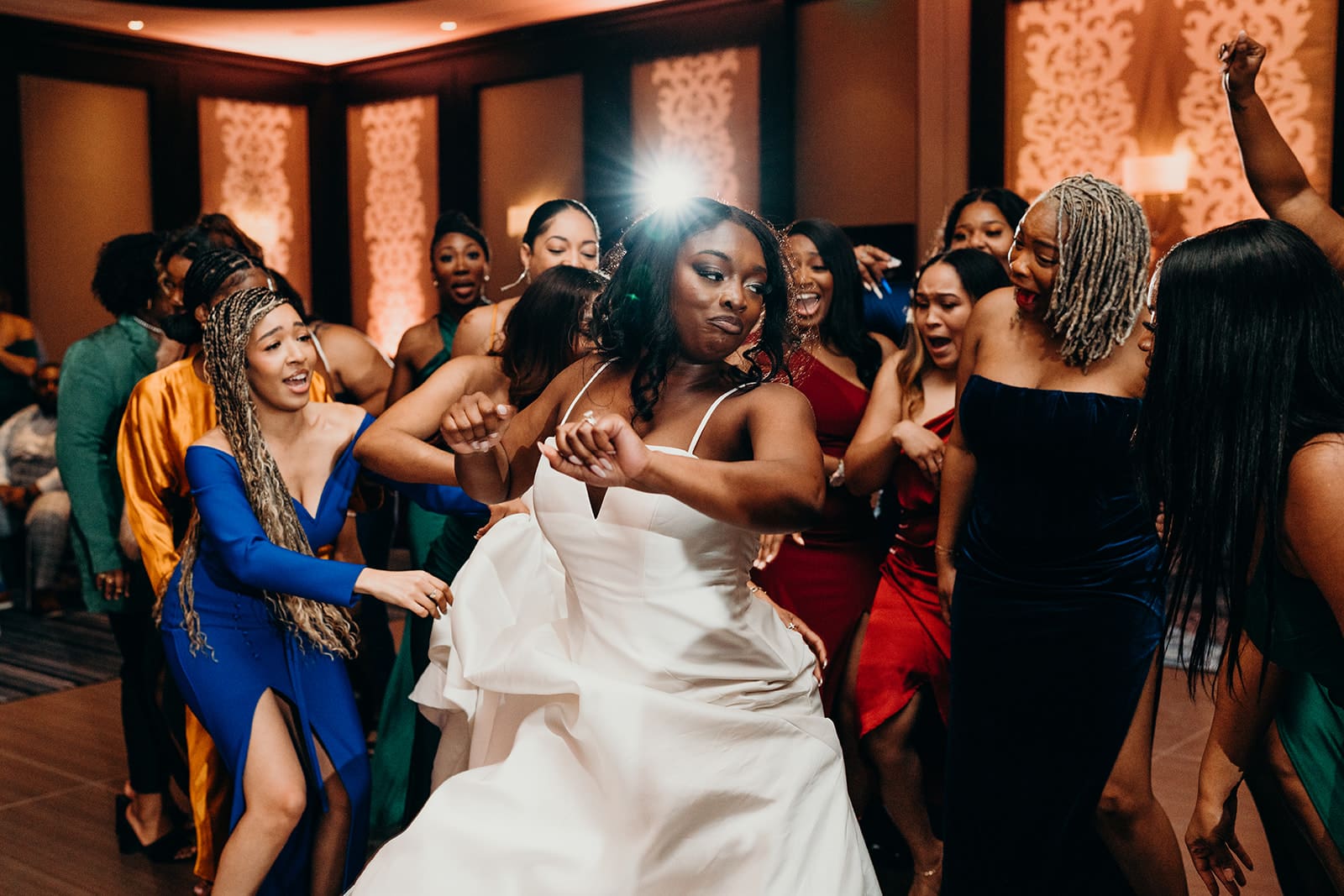 bride dancing at reception